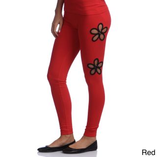 Urban Love Urban Love Womens Margarida Yoga Pants Red Size S (4  6)