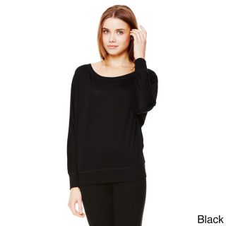 Bella + Canvas Bella Womens Off the shoulder Long Sleeve Shirt Black Size XL (16)