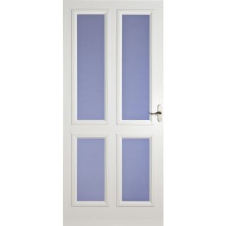 LARSON White Carlisle Full View Tempered Glass Storm Door (Common 84 in x 36 in; Actual 81.13 in x 37.56 in)