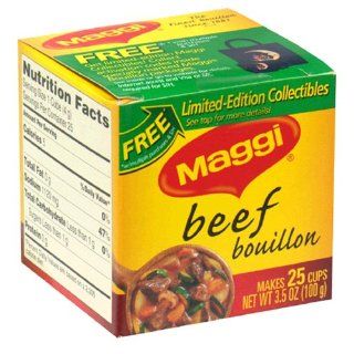Maggi Beef Bouillon Cubes, 25 Count Boxes (Pack of 24)  Grocery & Gourmet Food
