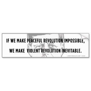 JFK Peaceful Revolution Quote Bumper Sticker