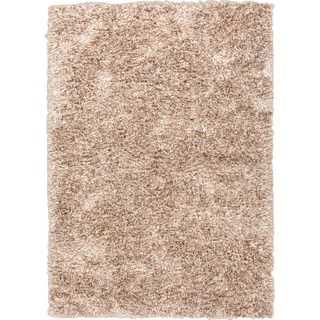 Hand woven Shags Abstract Pattern Brown Rug (2 X 3)