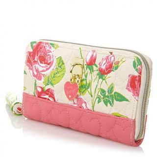 Betsey Johnson Quilted Heart Colorblock Wallet