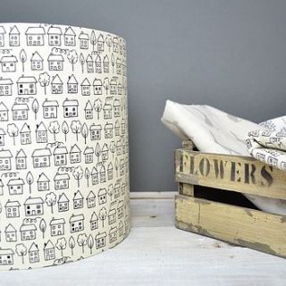 little houses handmade lampshade by lolly & boo lampshades