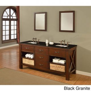 70 inch Espresso Extraordinary Spa Double Vanity Sink Cabinet