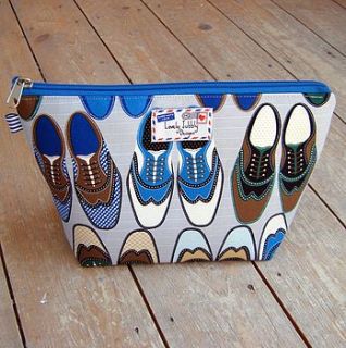 wingtip men's shoe wash bag by lovely jubbly