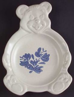 Pfaltzgraff Yorktowne (Usa) Teddy Bear Plate, Fine China Dinnerware   Blue Flora