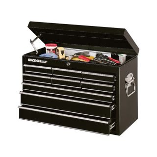 Stack-On 27in. 9-Drawer Top Tool Chest — Black, Model# SPA-1209-DS