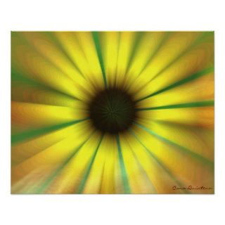 Trippy Sunflower Poster