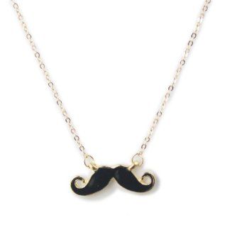 Retro Style Humorous Simulated Handlebar Mustache Pendant Necklace (Model X010282) Jewelry