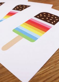 striped lolly postcard by showler and showler