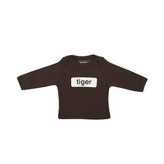 'tiger' baby t shirt by bob & blossom ltd