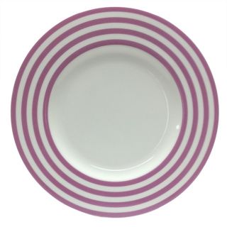 Red Vanilla Freshness Violet Lines 11.25 inch Dinner Plates (set Of 6)