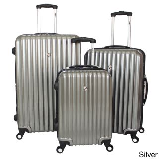 World Traveler Voyager Expandable 3 piece Hardside Spinner Luggage Set With Tsa Lock