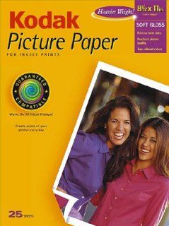 Kodak 1124346 Picture Paper, Soft Gloss, 8.5inx11in, 25 Sheets  Photo Quality Paper 