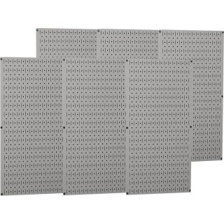 Wall Control Industrial Metal Pegboard — Gray, Six 16in. x 32in. Panels, Model# 35-P-3296GY  Pegboards
