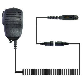 Generic Pro Shoulder Mic Speaker with Volume for Motorola Radio GP328 plusGP344 GP388 28.7" Black  Two Way Radio Headsets  GPS & Navigation