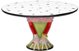 Appletree Design Cake Stand, 9 1/2 Inch Long, Plate Detaches from Base Kitchen & Dining