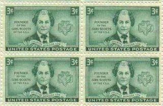 Juliette Gordon Low Set of 4 x 3 Cent US Postage Stamps NEW Scot 974 