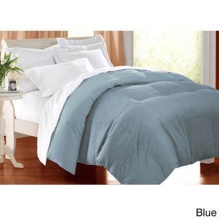 Blue Ridge Home Fashions Inc All Season 233 Tc Cotton Solid Color Down Alternative Comforter Blue Size Full