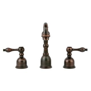 Deck mount Oil Rubbed Bronze Widespread Bathroom Faucet
