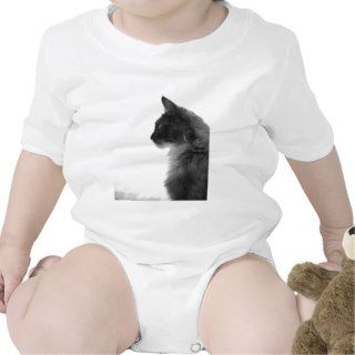 Black and White Maine Coon Cat Baby Bodysuit