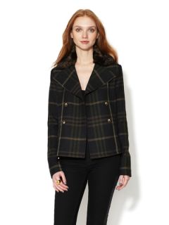 Double Breasted Plaid Wool Jacket by Thakoon Addition