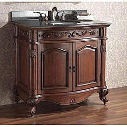 None Avanity Provence 36 inch Single Vanity In Antique Cherry Finish With Sink And Top Brown Size Single Vanities