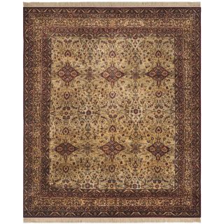 Safavieh Hand knotted Lavar Gold/ Creme Wool Rug (8 X 10)