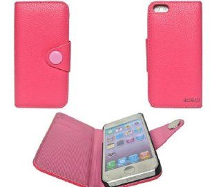 Queens Leather Flip Wallet Case Holder Cover Pouch with Credit&fastener for Apple Iphone5/5s Pink  By Gaogao with High Quality Screen Protector Cell Phones & Accessories