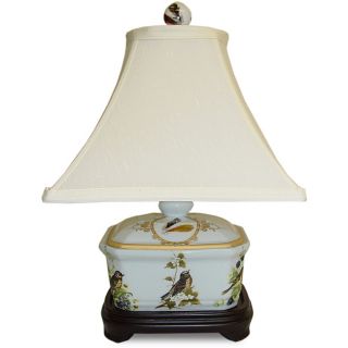 Secret Garden Birds Cover Box Porcelain Lamp
