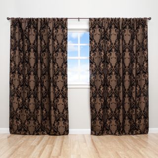 Sherry Kline Sherry Kline China Art Black 84 inch Luxury Jacquard Curtain Panel Pair Black Size 56 x 84