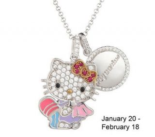 Hello Kitty Diamonique Sterling Year of Hello Zodiac Pendant —