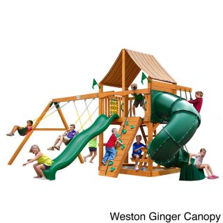 Gorilla Playsets Mountaineer Cedar Swing Set With Amber Posts