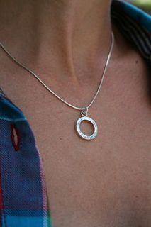 personalised circle necklace by joulberry