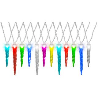 Gemmy 0.64 ft 24 Count Color Changing Icicles with String Lights