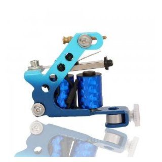 OnceAll TJ13 c 8 Wrap Coils Carbon Steel Liner Shader Tattoo Machine Blue  Beauty
