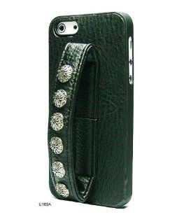 Basicase ™ Metallic Stud Flower Hand Belt Artificial Leather Case for Apple iPhone 5 U163A with Special Free Gift by Bydico Cell Phones & Accessories