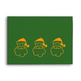 gold santa graphic design green christmas envelope envelopes