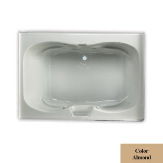 Laurel Mountain Alcove Plus 59.75 in L x 41.75 in W x 22 in H 2 Person Almond Acrylic Hourglass in Rectangle Skirted Whirlpool Tub and Air Bath
