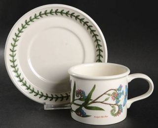 Portmeirion Botanic Garden Drum Breakfast Cup & Saucer Set, Fine China Dinnerwar