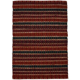 Handwoven Naturals Vibrant Stripe Pattern Multicolor Rug (2 X 3)