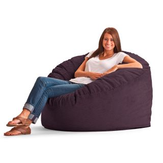 Comfort Research Fufsack Wide Wale Corduroy 4 foot Large Bean Bag Chair Purple Size Large