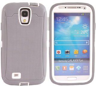 Huaxia Datacom 3 layer Hybrid High Impact Hard Soft Armor Defender Case for Samsung Galaxy SIV S4 i9500   Gray Cell Phones & Accessories