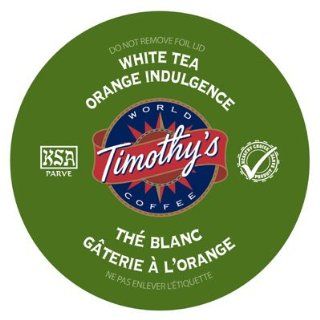 Timothy's Orange Indulgence White Tea K Cups  Coffee Brewing Machine Cups  Grocery & Gourmet Food