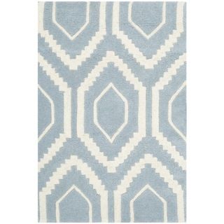 Safavieh Handmade Moroccan Chatham Blue Wool Area Rug (3 X 5)