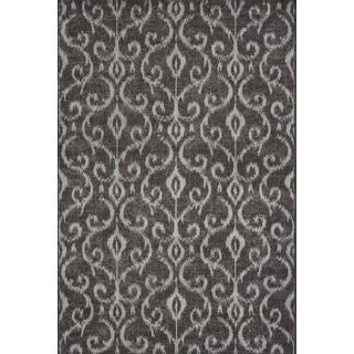 Settat Dark Silver/ Grey Wool Area Rug (5 X 8)