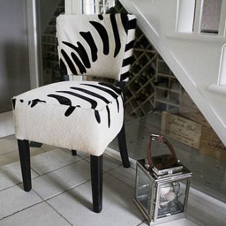 zebra dining chair by london cows