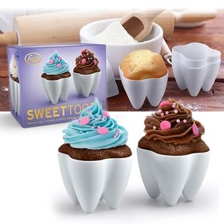 Fred   Friends 4 piece Sweet Tooth Baking Cooking Kitchen Cups