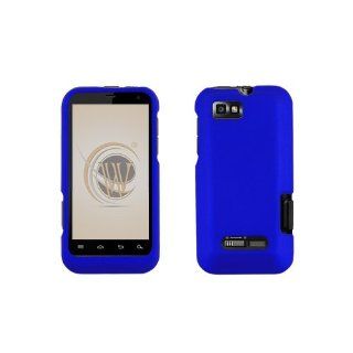 Motorola Defy XT XT556 Protex Dark Blue Rubber Feel Cell Phones & Accessories